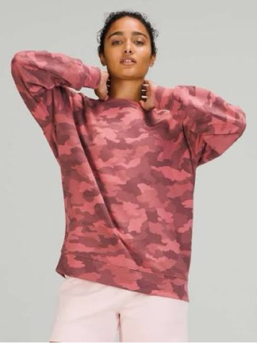 Lululemon All Yours Women’s Pink Camo Crewneck Sweatshirt